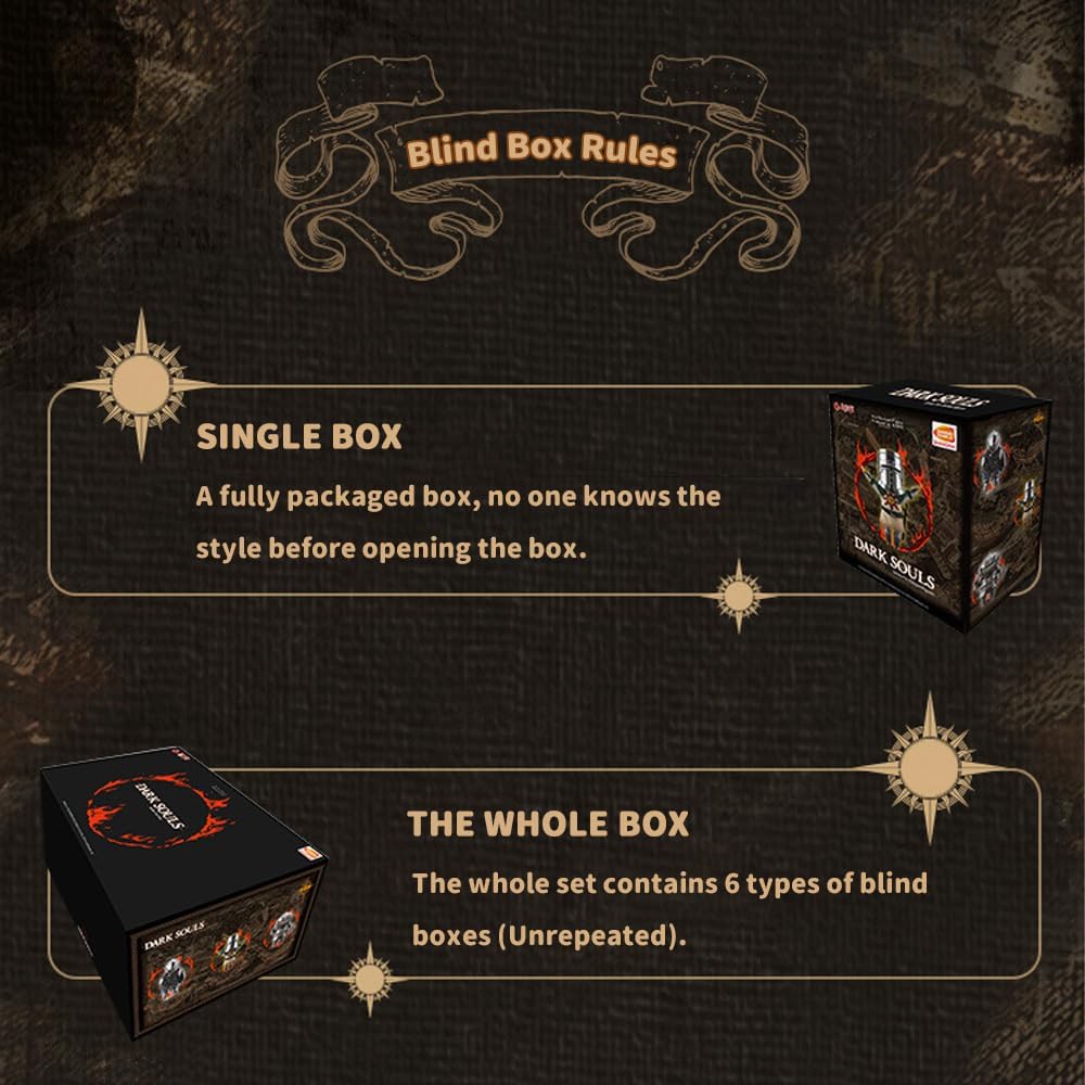 BEEMAI Firelink DkSouls Series 1 - Figuras de caja ciega, diseño aleatorio, lindas figuras coleccionables, juguetes coleccionables, regalos de cumpleaños