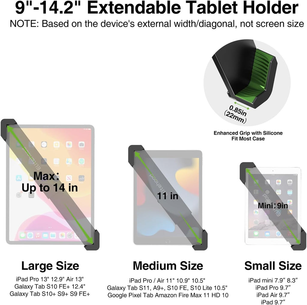 elitehood Soporte de trípode de aluminio para iPad, soporte de iPad