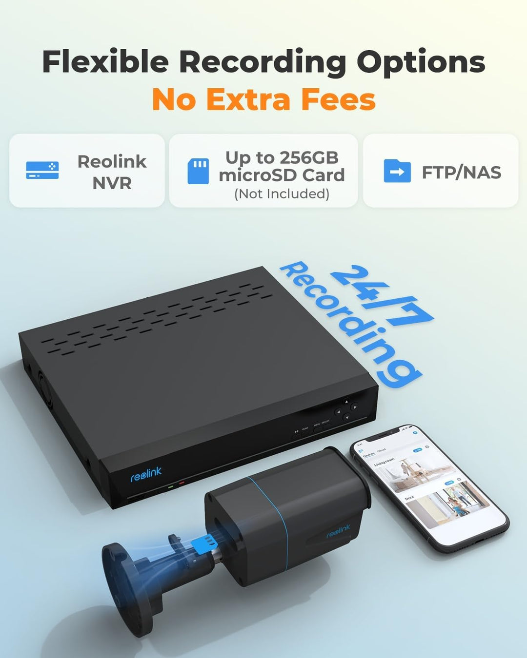 REOLINK Cámara IP PoE de seguridad 4K\/8MP, vigilancia exterior en...