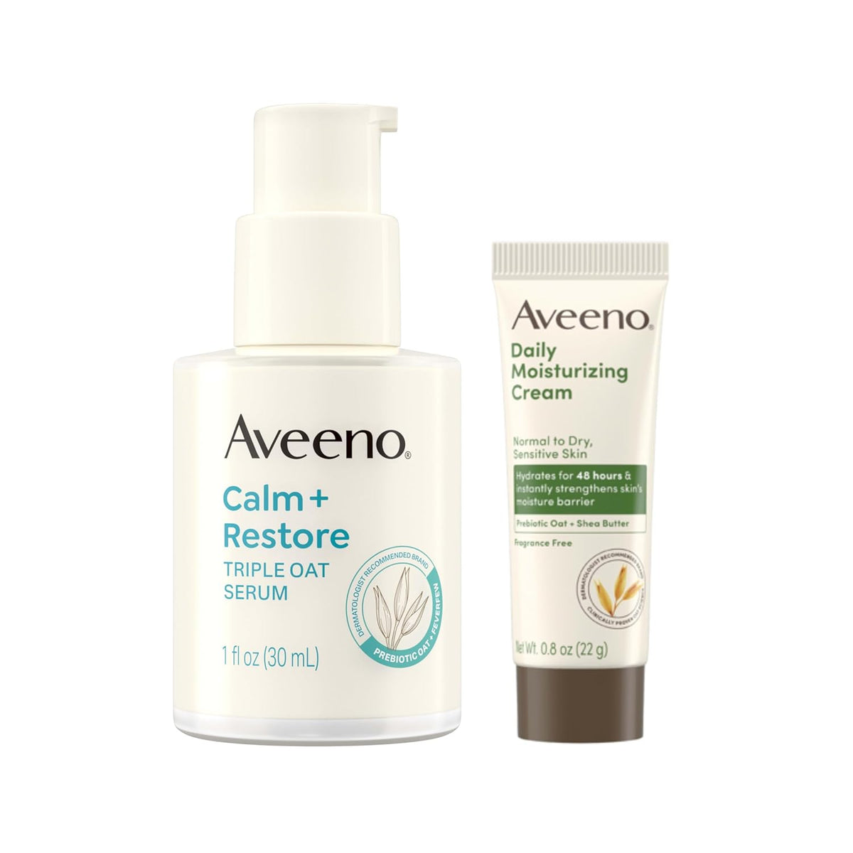 Aveeno Paquete de cuidado de la piel para pieles sensibles, calma y...