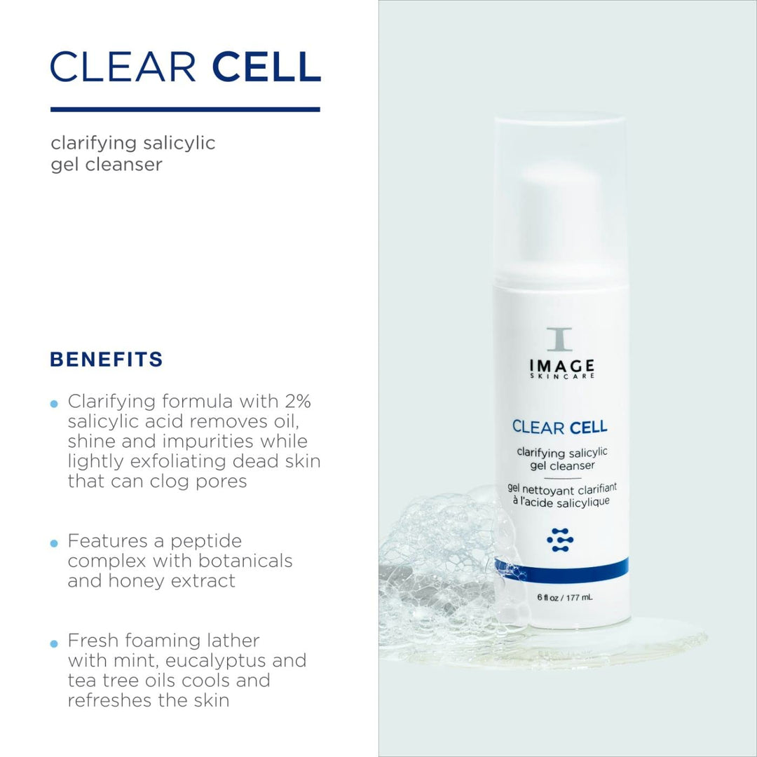 IMAGE Skincare, CLEAR CELL - Gel de limpieza salicílico, lavado fac...