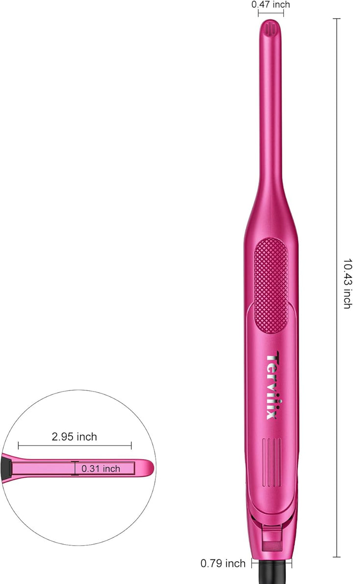 Terviiix Mini plancha plana y alisador de pelo para cabello corto,...