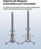 Soporte vertical para laptop para escritorio, soporte para MacBook con bloqueo automático por gravedad, soporte vertical de aluminio para laptop compatible con MacBook Pro, Air, tableta, ahorro de espacio, organiza el trabajo y la oficina en casa, gris