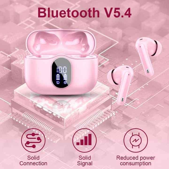 Btootos - Auriculares inalámbricos Bluetooth 5.4 con graves estéreo...
