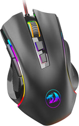 Redragon M602 Mouse para juegos, mouse ergonómico RGB para juegos c...