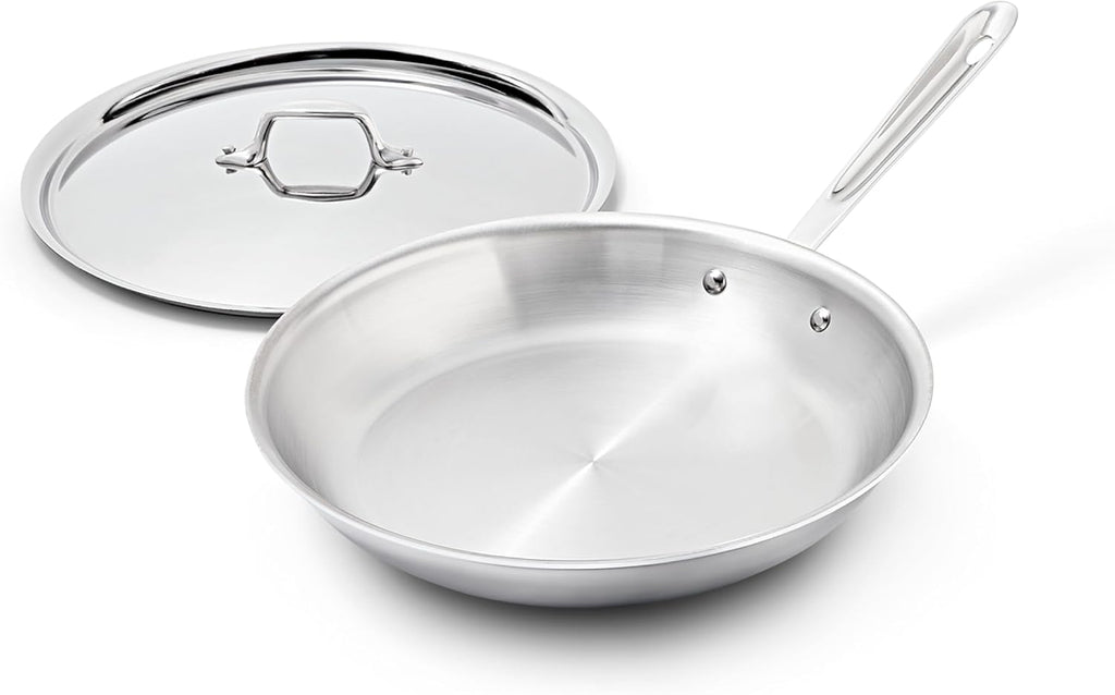 All-Clad Sartén D3® de acero inoxidable de 12 pulgadas con tapa