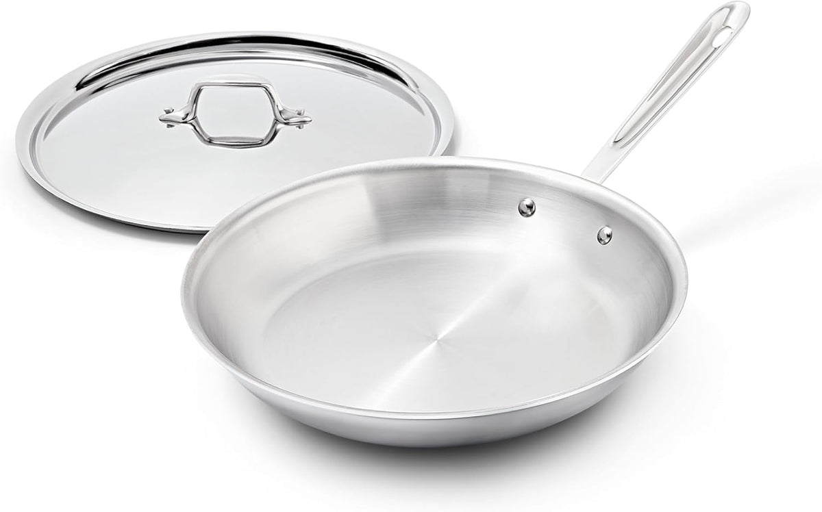 All-Clad Sartén D3® de acero inoxidable de 12 pulgadas con tapa
