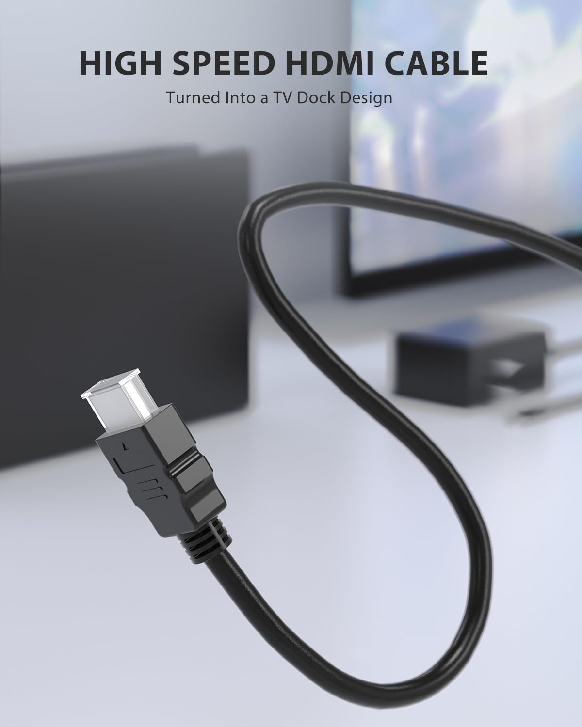 Estación de Dock para TV para Switch/Switch OLED Reemplazo 3-en-1 – Incluye Módulo IC Original, Cargador AC y Cable HDMI de Alta Velocidad, Soporta Salida 1080P HD y Carga de la Consola (No Compatible con Switch 2)