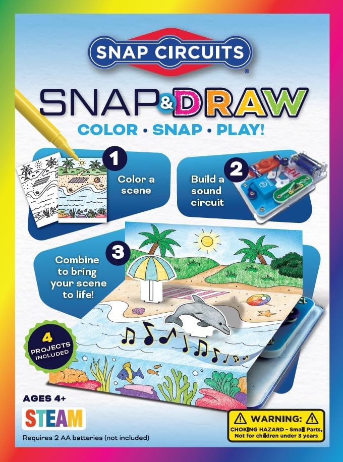 SNAP CIRCUITS Snap Draw STEAM Toy for Boys and Girls