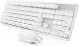 Combo de teclado y mouse inalámbricos con teclas de pudín retroilum...
