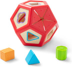 Melissa & Doug Geometric Wooden Shape Sorter 12-Sided Learning Toy