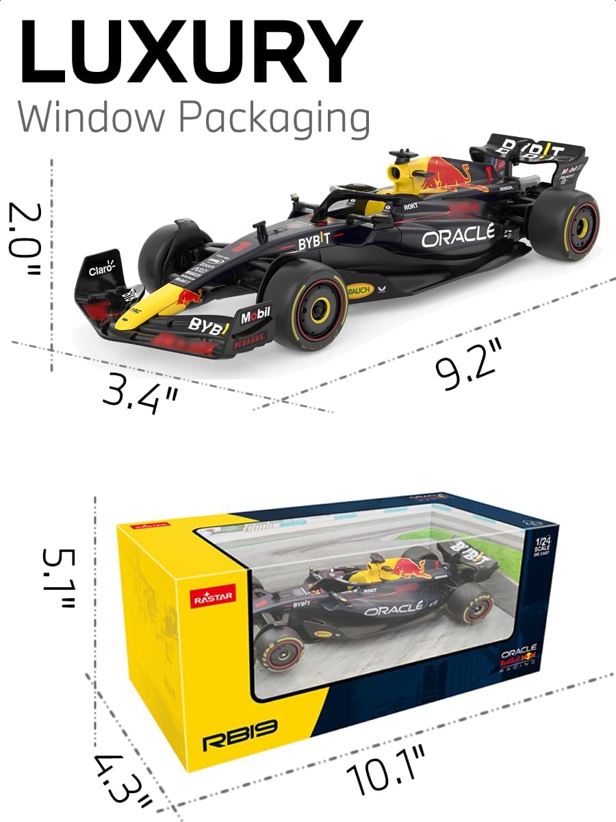 RASTAR 1/24 - Modelo de automóvil fundido a presión con licencia oficial para RedBull F1, azul oscuro