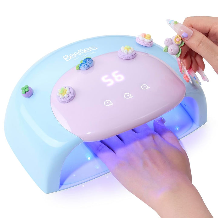 Beetles - Lámpara de uñas UV, luz de uñas de gel azul caramelo con...