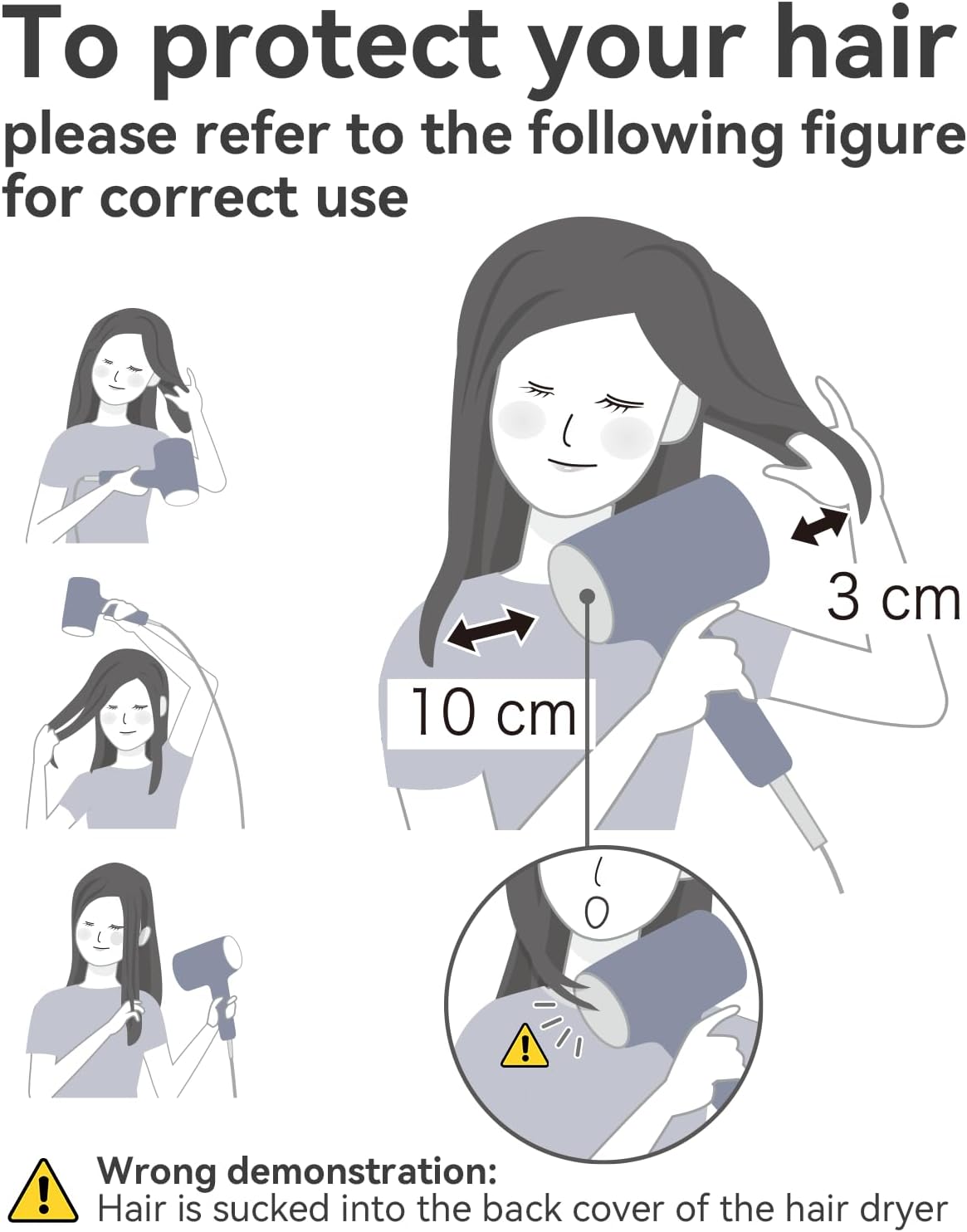 Secador de Pelo con Difusor, CONFU Secador de Pelo para Cabello Riz...