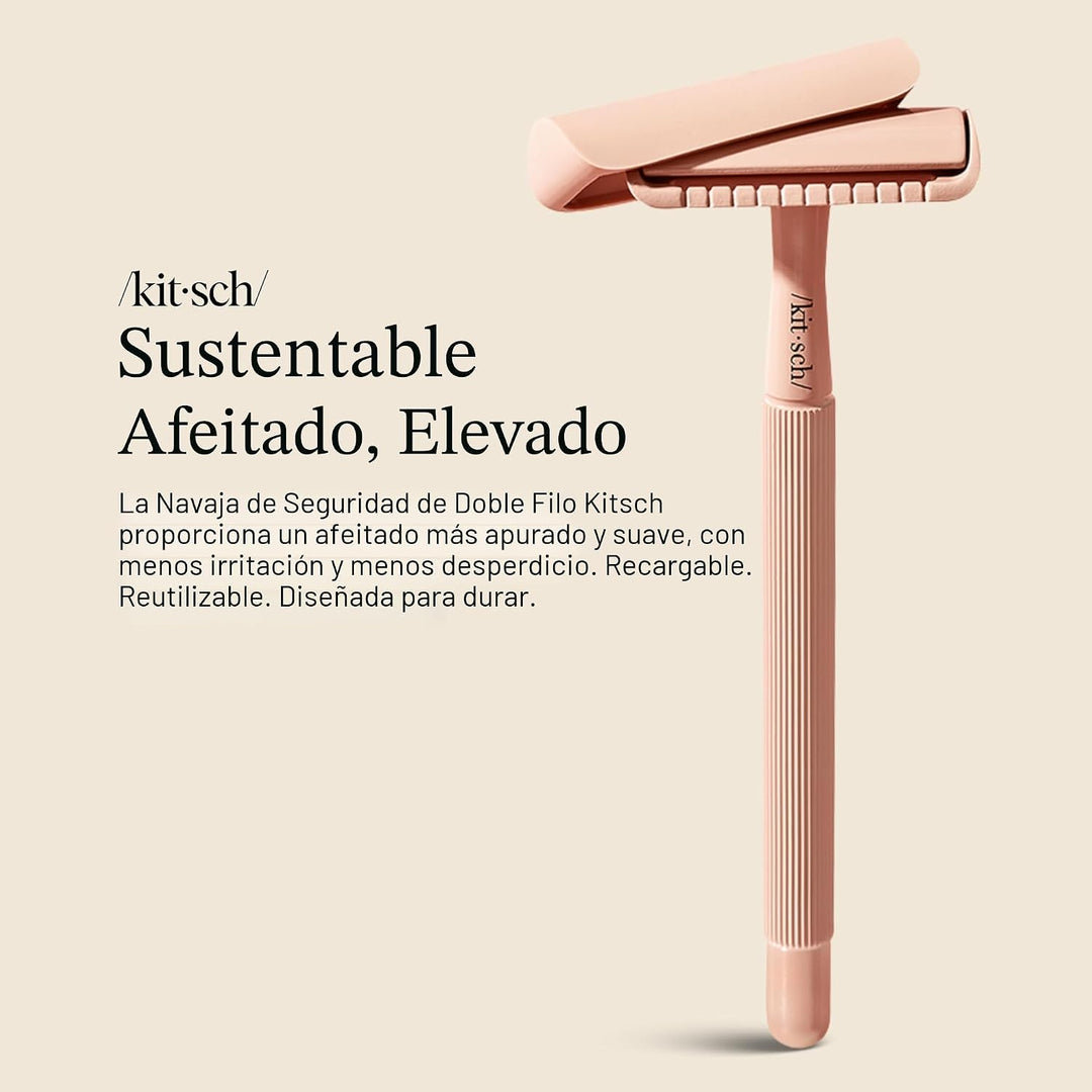Kitsch Maquinillas de afeitar de seguridad de doble filo para mujer...