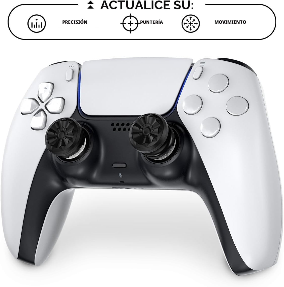 KontrolFreek Kit de mejora de puntería para control de PlayStation 5 (PS5) y PlayStation 4 (PS4) | Incluye pulgares de rendimiento y anillos de precisión | Edición Black Galaxy
