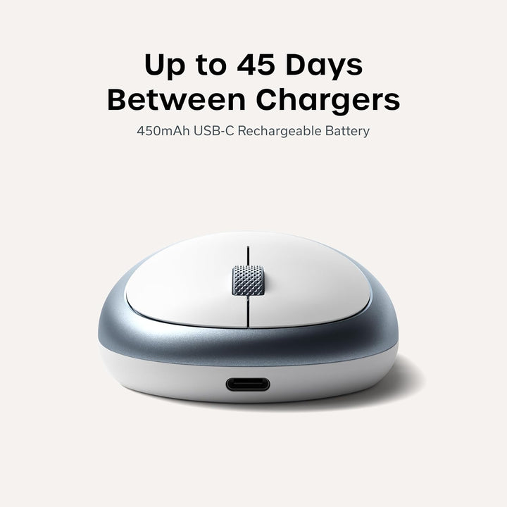 Satechi M1 - Mouse inalámbrico Bluetooth, recargable USB-C, compact...