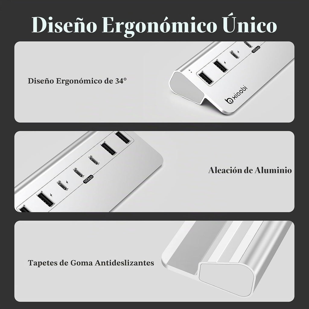 xiaobi, Bi-H07, hub USB de 4 puertos, alimentado