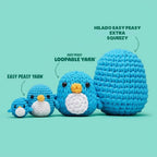 El kit de ganchillo Woobles Loopables para principiantes + (Fred the Dino)