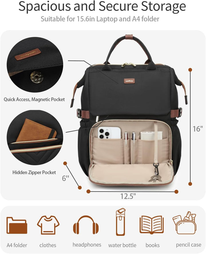VANKANY Bolsa de libros para mujer, mochila para laptop, bolsas de...