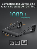 JCZT Soporte de aluminio para laptop, soporte para portátil con rep...
