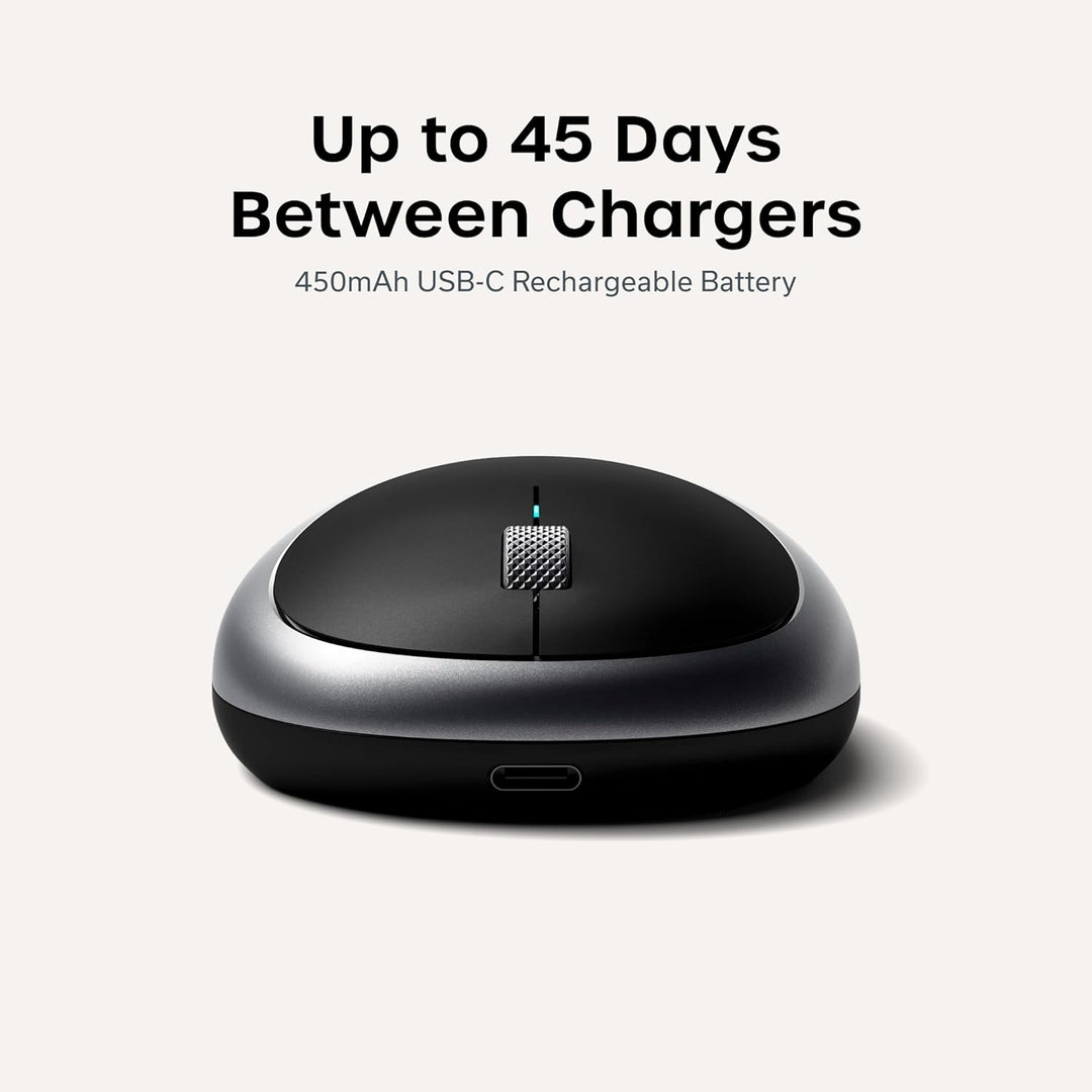 Ratón inalámbrico Bluetooth Satechi M1, recargable USB-C, compacto...