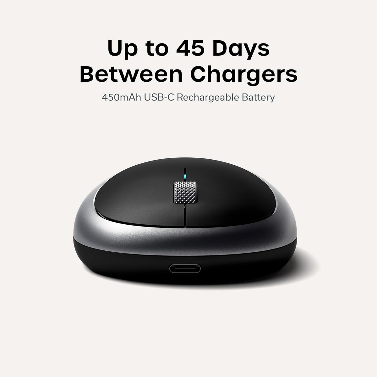 Ratón inalámbrico Bluetooth Satechi M1, recargable USB-C, compacto...