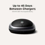 Ratón inalámbrico Bluetooth Satechi M1, recargable USB-C, compacto...