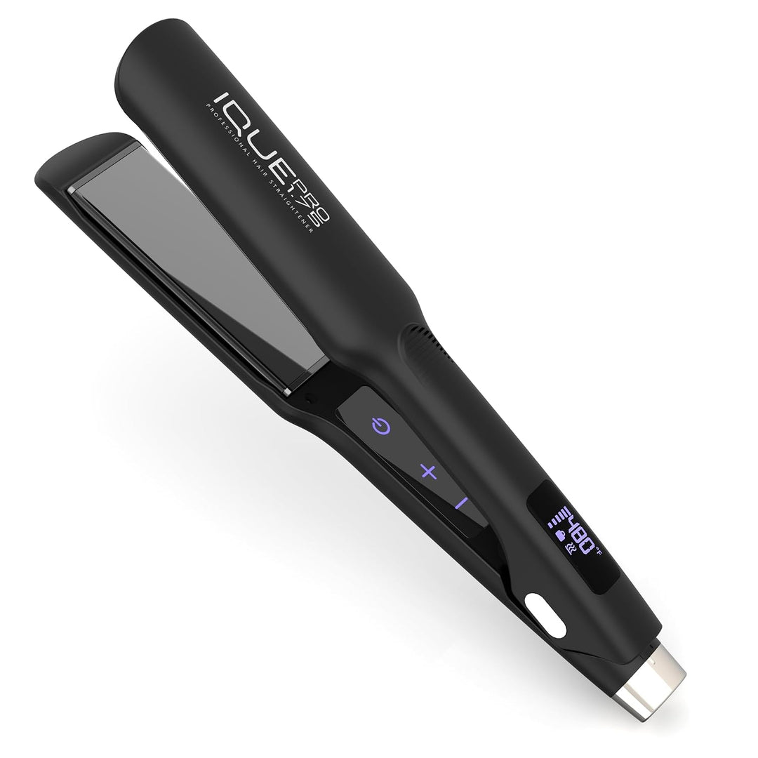 iQUE - Plancha de pelo de titanio de seda de 1.75 pulgadas, doble v...