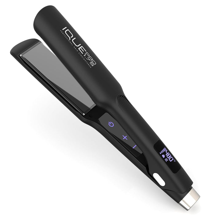 iQUE - Plancha de pelo de titanio de seda de 1.75 pulgadas, doble v...