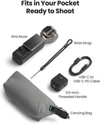 Xtra Muse con mini trípode combo, cámara de vlogging con videos CMOS de 1 pulgada