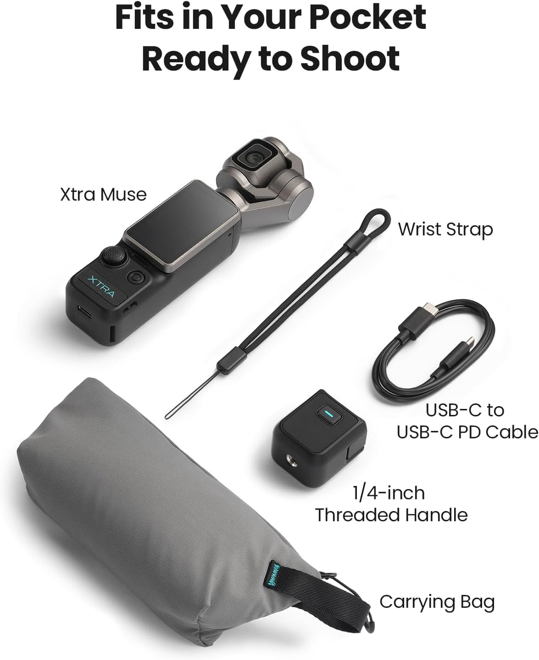 Xtra Muse con microSD de 128 GB, cámara de vlogging con videos CMOS...