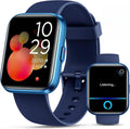 Reloj inteligente para mujeres/hombres, compatible con Android y iPhone, reloj de seguimiento de actividad física de 1.8 pulgadas con Alexa, alertas de llamadas y notificaciones, monitor de frecuencia