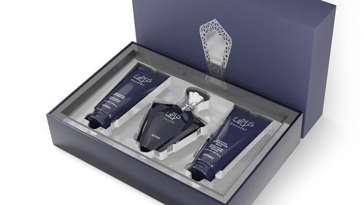 Set de regalo Turathi Homme Blue de Afnan \u2013 Eau De Parfum + Ge...