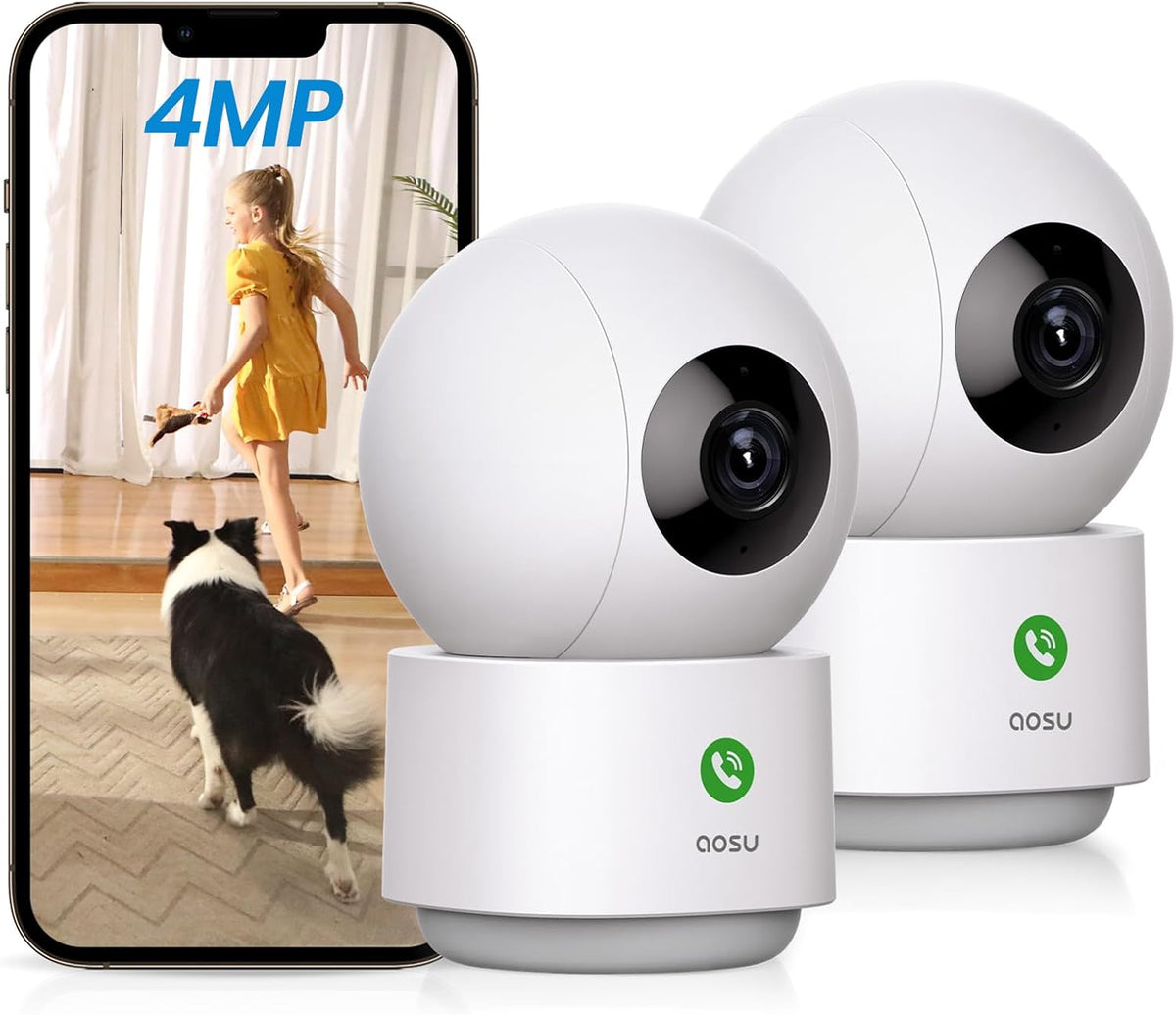 aosu Cámara de Seguridad Interior de 4MP - Monitor de Bebé Cámara