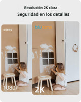 Cámara de seguridad 2K, cámara para bebé y perros blurams 360 grado...