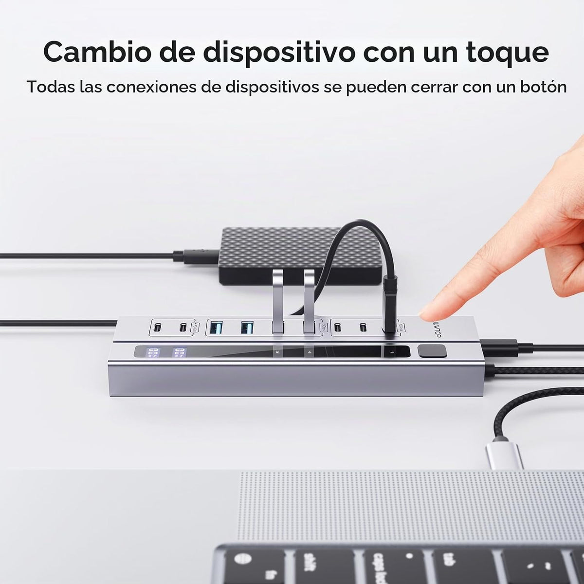 PULWTOP, BH-221D, hub USB 3.2, alimentado