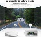 APEX FPV Drone Kit con gafas FPV de 120° de ancho, 3 baterías RTF Drone (blanco)