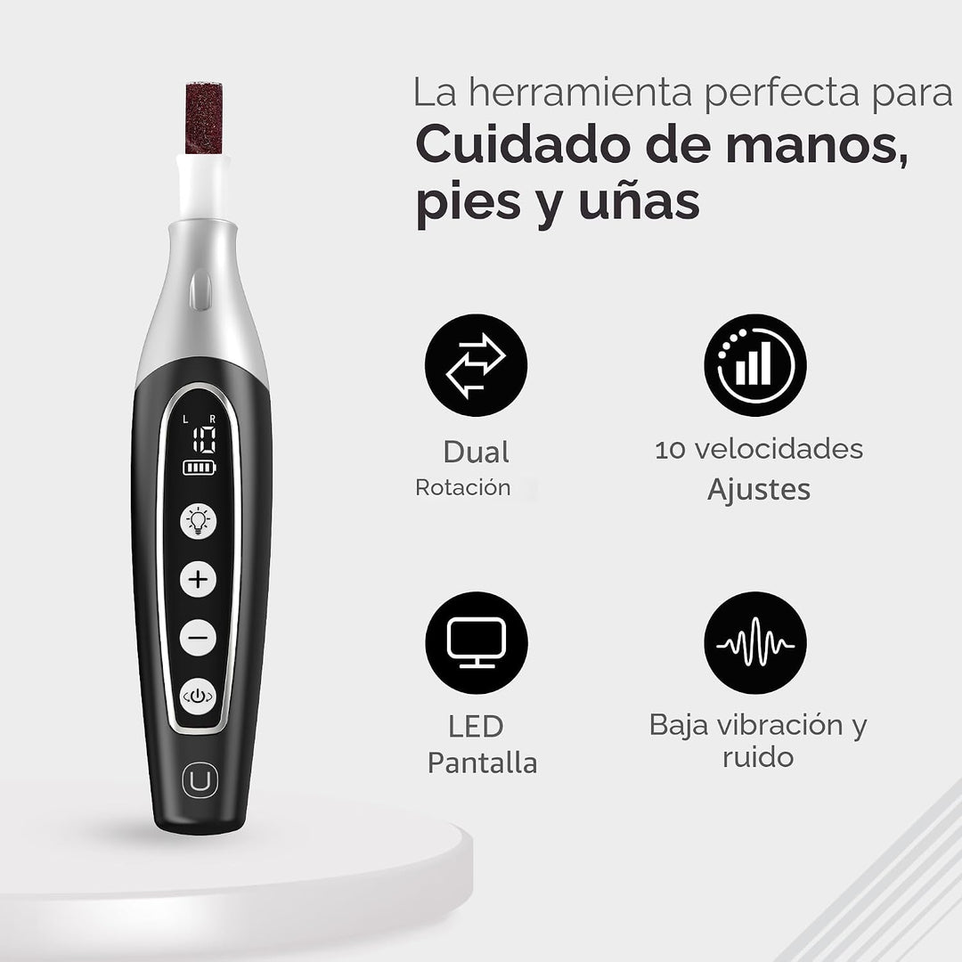 UTILYZE PediLux Pro - Kit profesional de manicura y pedicura, amola...