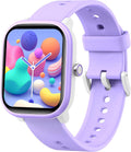 Wach - Reloj inteligente para niños de 6 a 15 años, monitor de actividad física de 1.8 pulgadas, no necesita teléfono, podómetro, monitor de sueño resistente al agua, juego de rompecabezas para niñas, niños, adolescentes, regalo de cumpleaños (morado)
