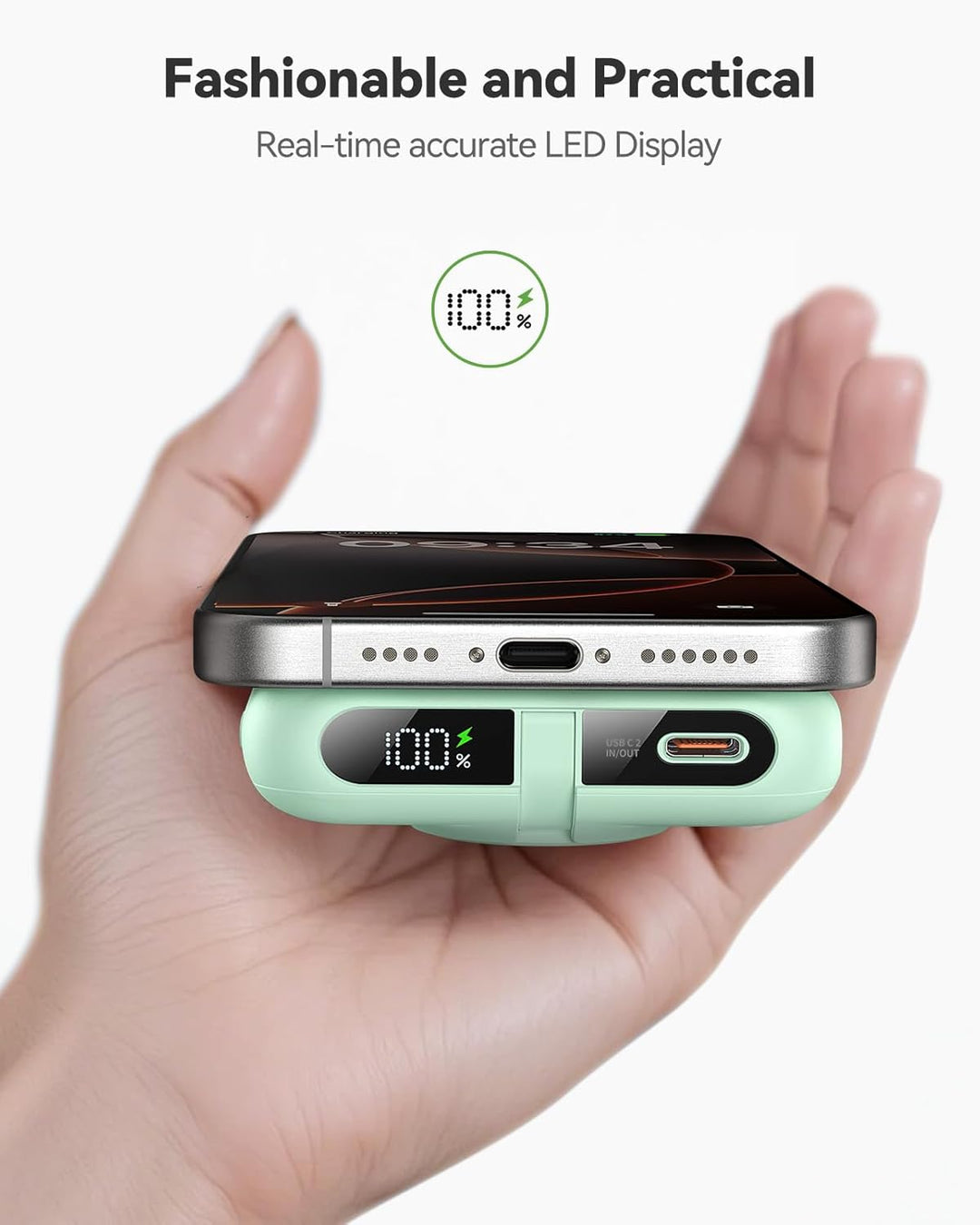 Cargador portátil magnético para iPhone y Apple Watch, 10000 mAh, c...