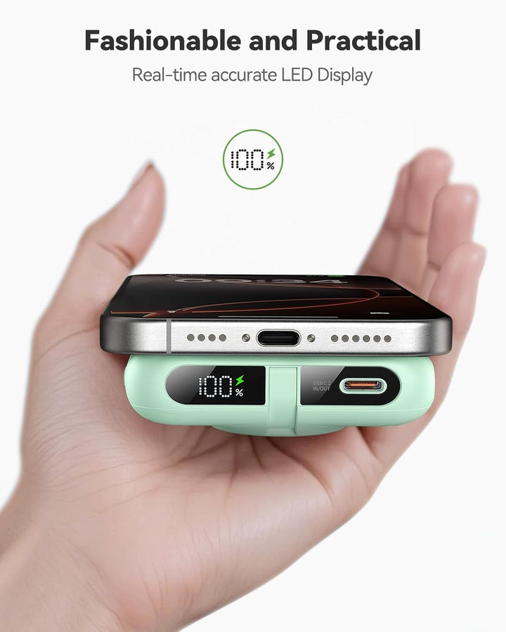 Cargador portátil magnético para iPhone y Apple Watch, 10000 mAh, c...