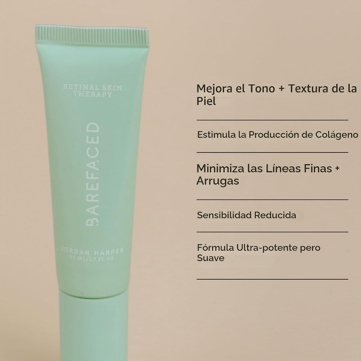 Barefaced Core Four - Almohadillas tonificantes originales, oro líquido, RetinAL, Sheer SPF - la base para una piel saludable