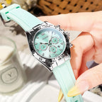 OLEVS Relojes de diamante de lujo pequeños para mujer - Pulsera de acero inoxidable, impermeables, analógicos, luminosos, con fecha, relojes de vestir de negocios para damas