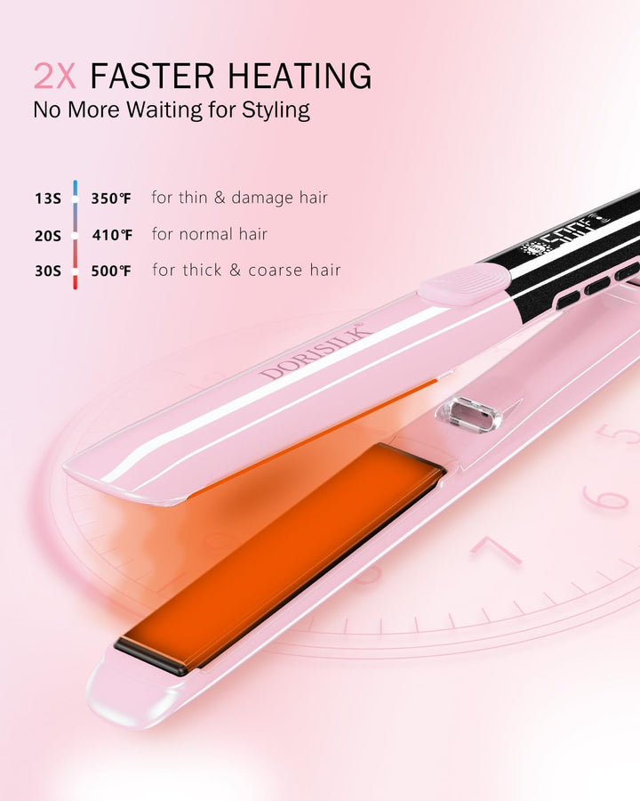 DORISILK Plancha de Cabello Profesional de Alta Temperatura de 500...