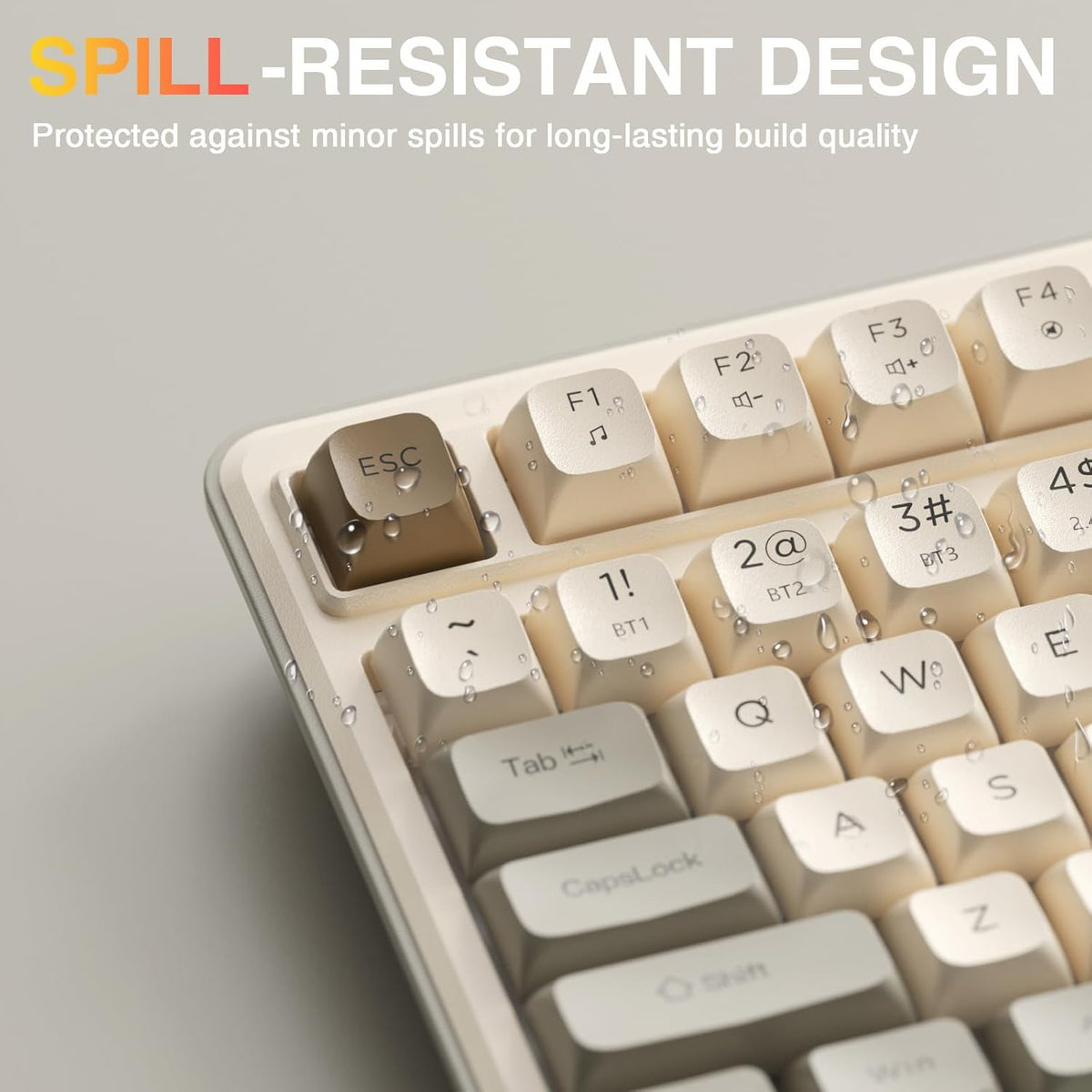 SOLAKAKA SK90 Teclado inalámbrico para juegos al 75% con perilla mu...