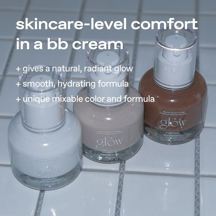glow bálsamo de manchas transpirable #blanco, crema BB de cobertura...