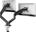 ErGear Soporte para monitor dual de hasta 33 pulgadas, soporte de carga máximo de 22 libras cada brazo, soporte de monitor doble ajustable, soporte de monitor de acero resistente con VESA estable de
