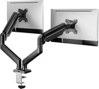 ErGear Soporte para monitor dual de hasta 33 pulgadas, soporte de carga máximo de 22 libras cada brazo, soporte de monitor doble ajustable, soporte de monitor de acero resistente con VESA estable de