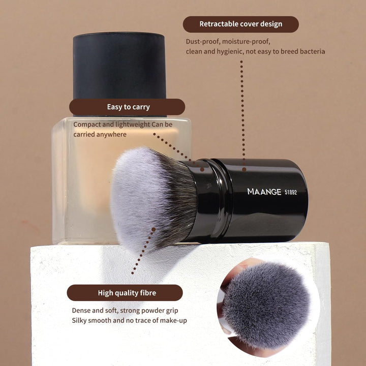 MAANGE 8 Pzas Brochas de Maquillaje con Bolsa, Brochas de Maquillaj...